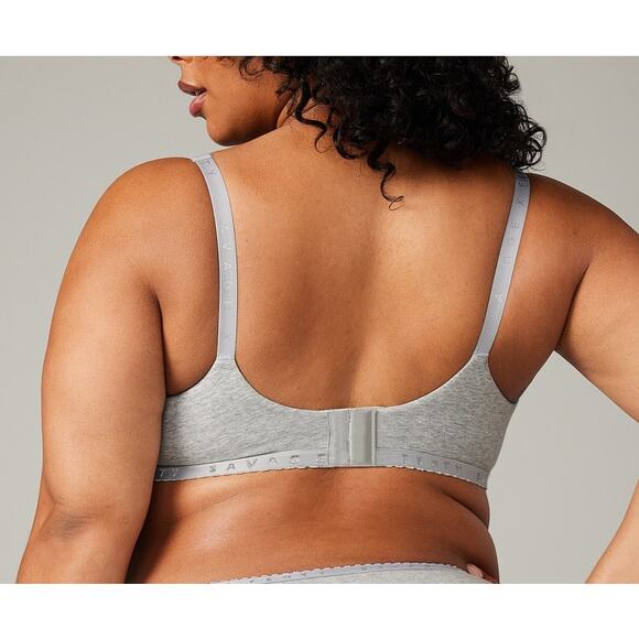 Savage X Fenty Gray Cotton Blend Nursing Bralette Sz 14-16 - Picture 2 of 11